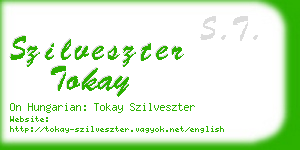 szilveszter tokay business card